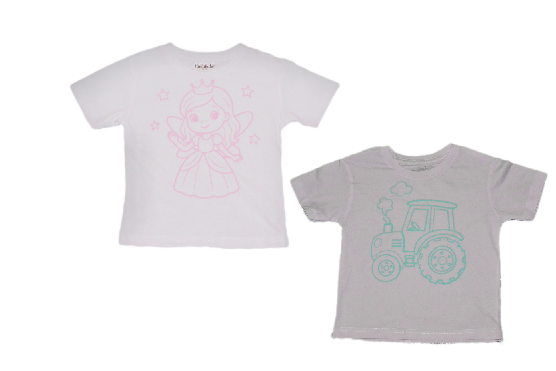 2 stk farvelæg t-shirt med en pakke tusser
