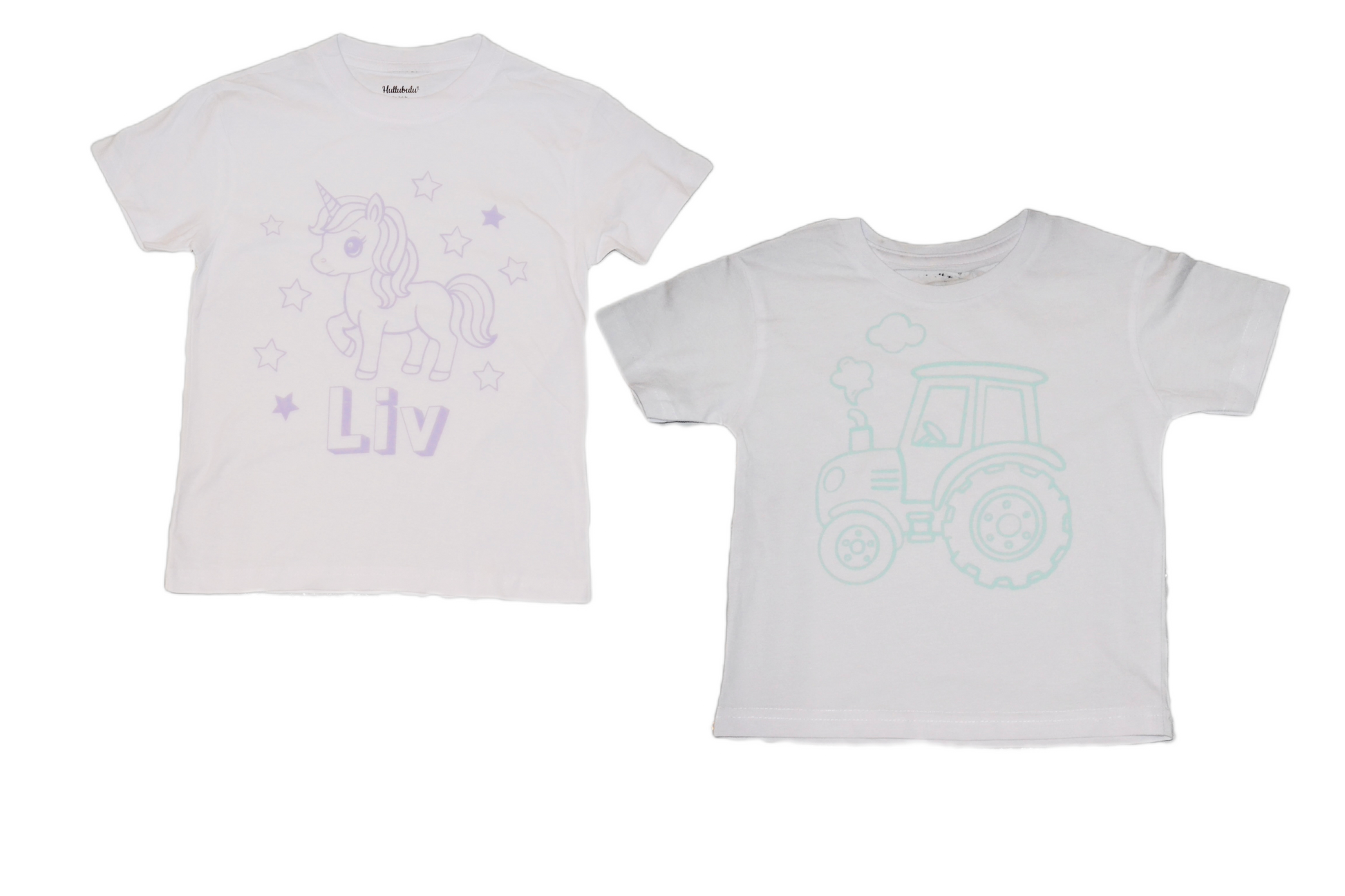 2 stk farvelæg t-shirt med en pakke tusser