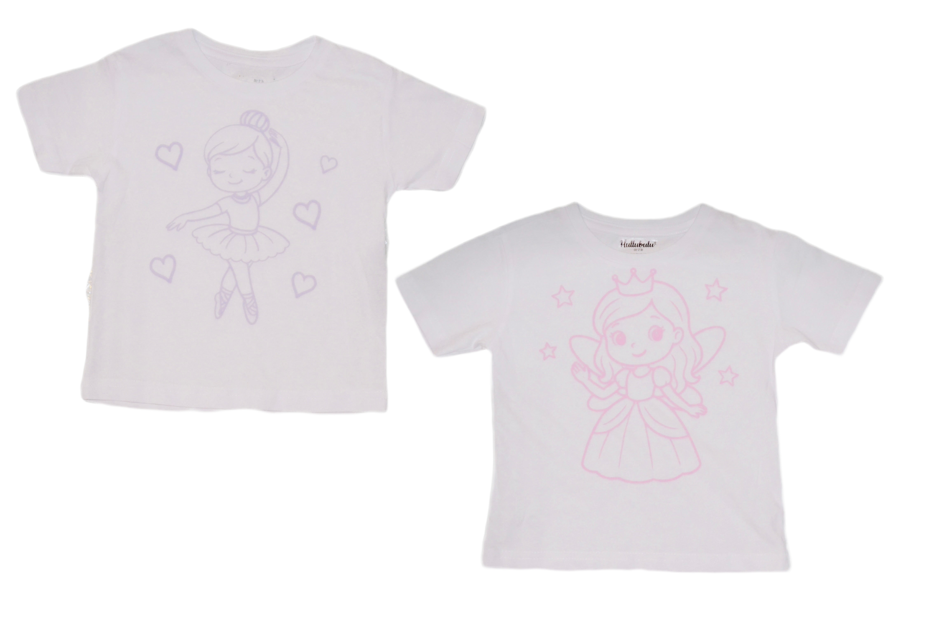 2 stk farvelæg t-shirt med en pakke tusser