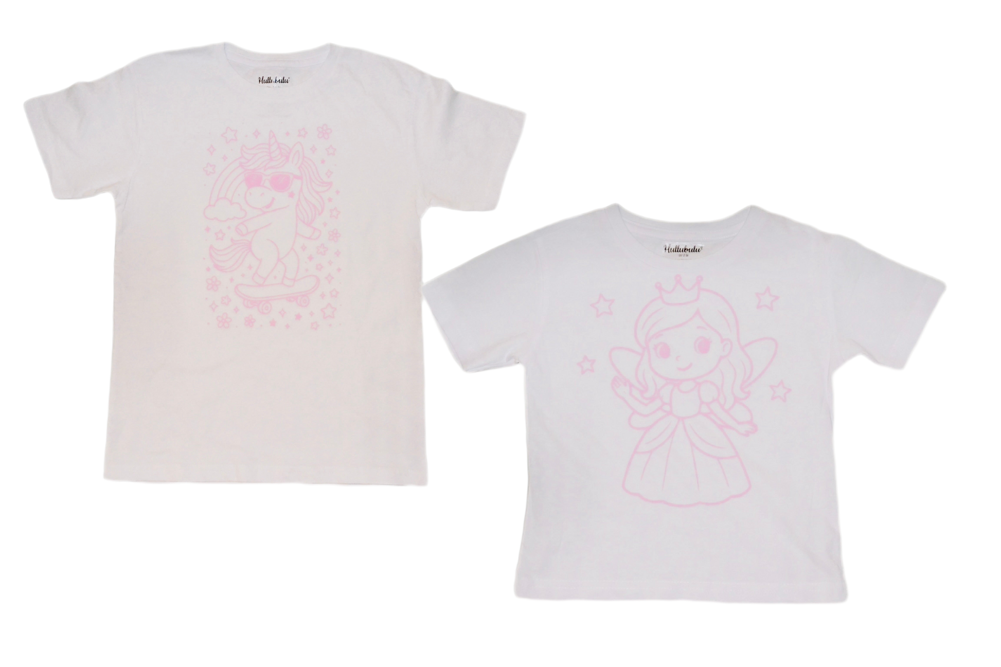 2 stk farvelæg t-shirt med en pakke tusser