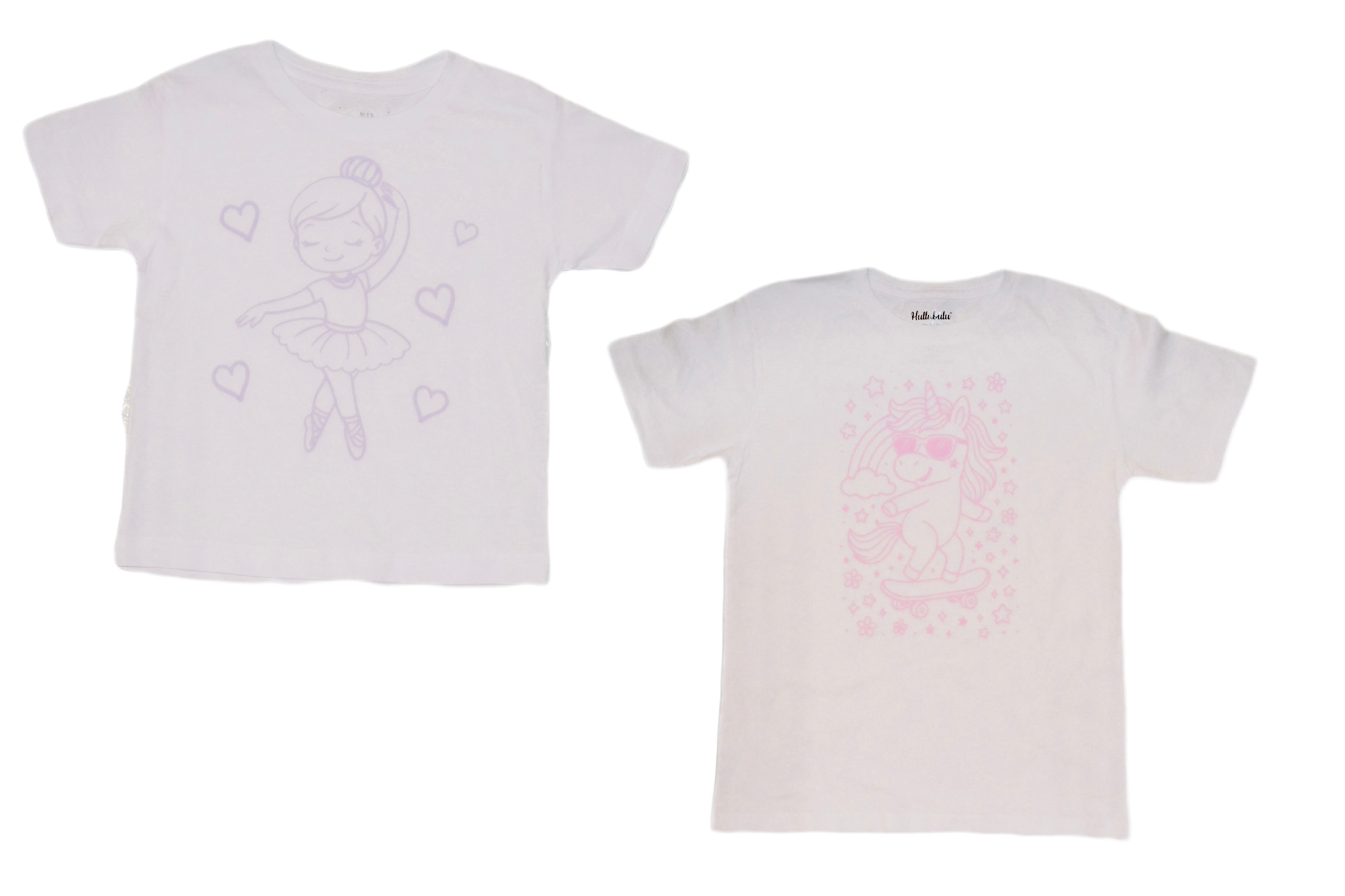 2 stk farvelæg t-shirt med en pakke tusser