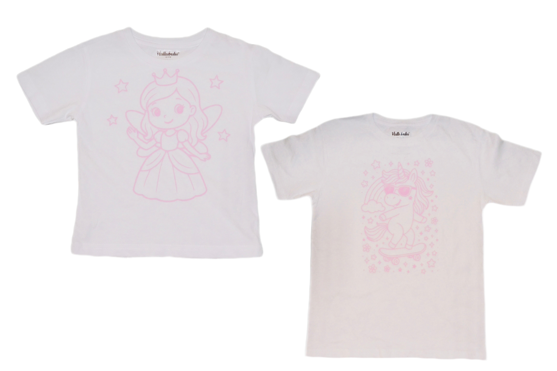 2 stk farvelæg t-shirt med en pakke tusser