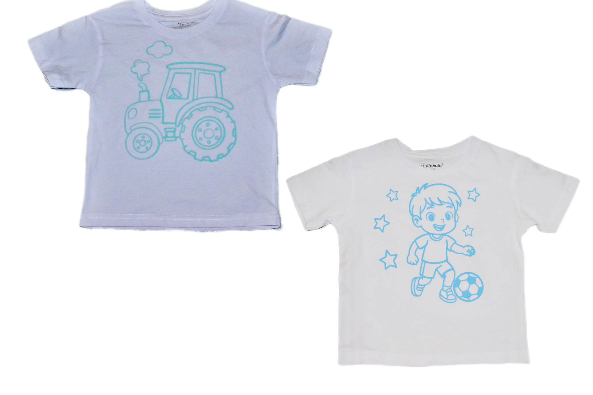 2 stk farvelæg t-shirt med en pakke tusser