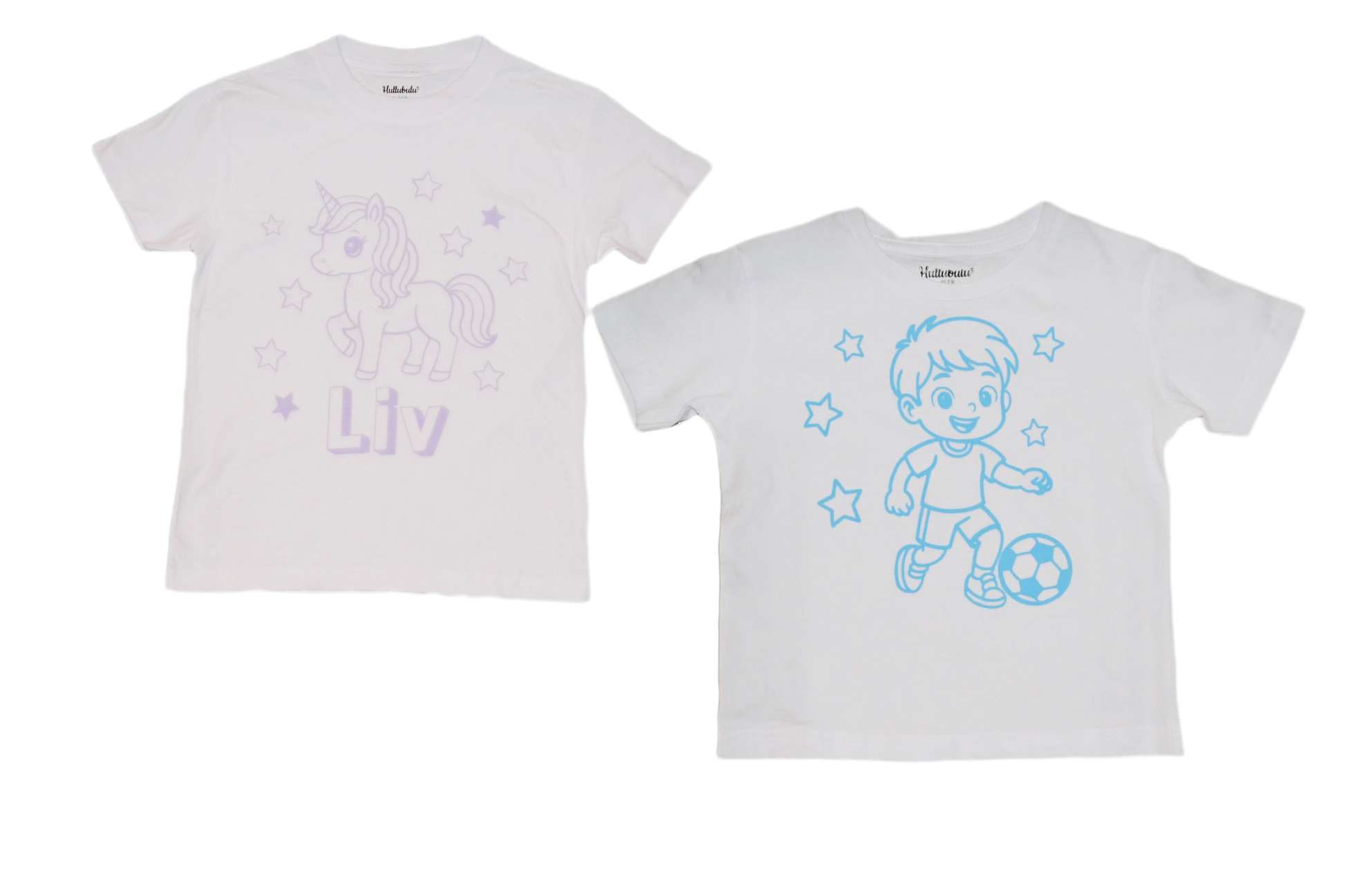 2 stk farvelæg t-shirt med en pakke tusser