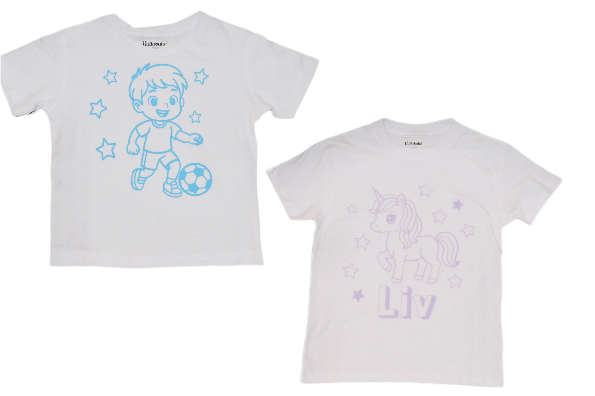 2 stk farvelæg t-shirt med en pakke tusser