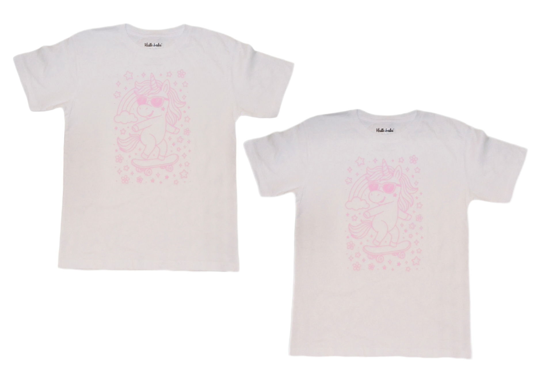 2 stk farvelæg t-shirt med en pakke tusser