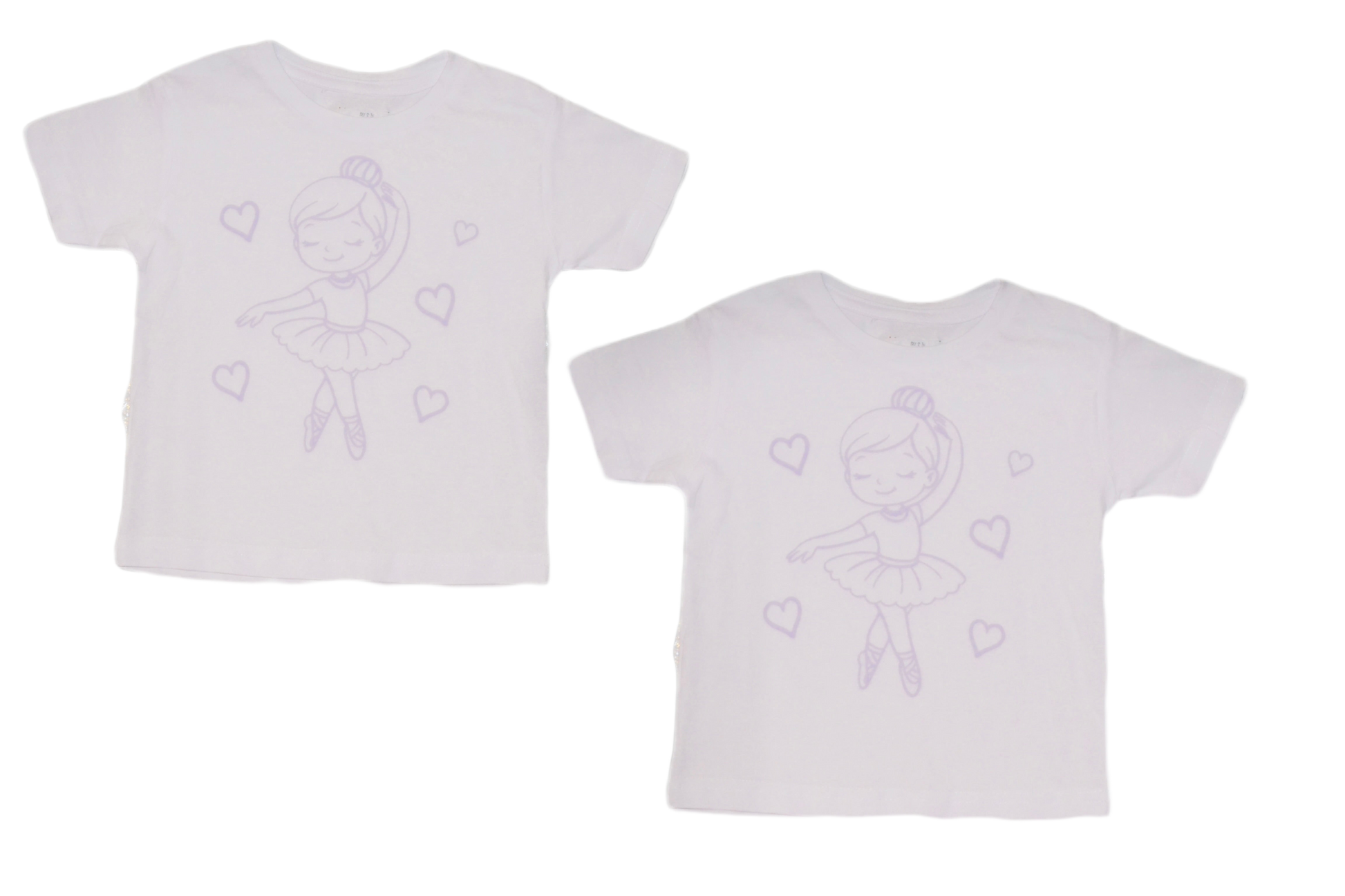 2 stk farvelæg t-shirt med en pakke tusser