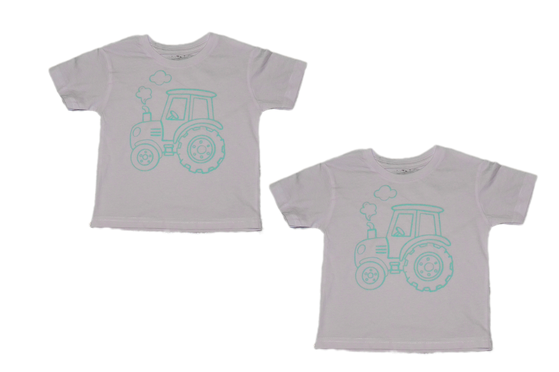 2 stk farvelæg t-shirt med en pakke tusser