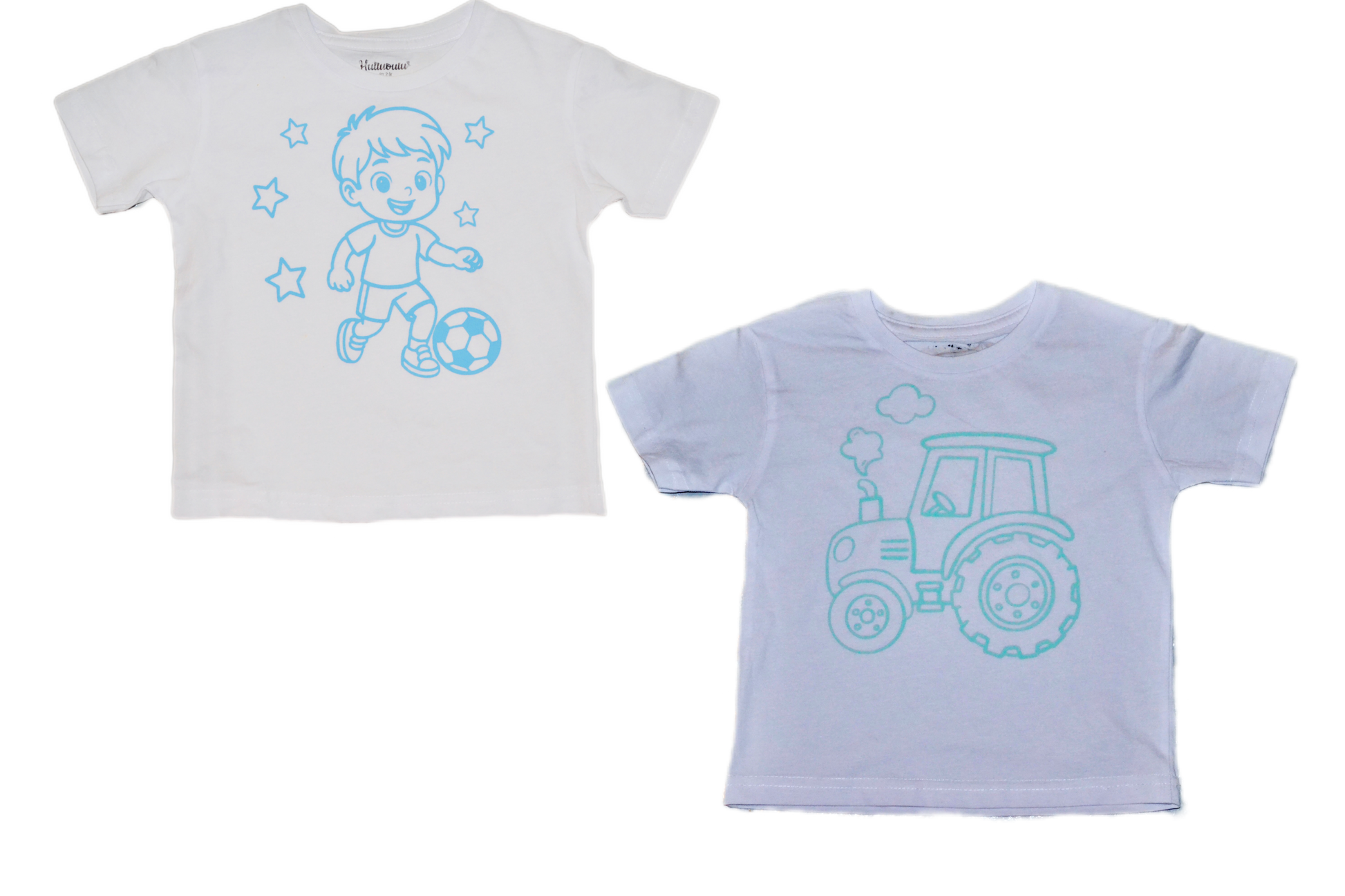 2 stk farvelæg t-shirt med en pakke tusser