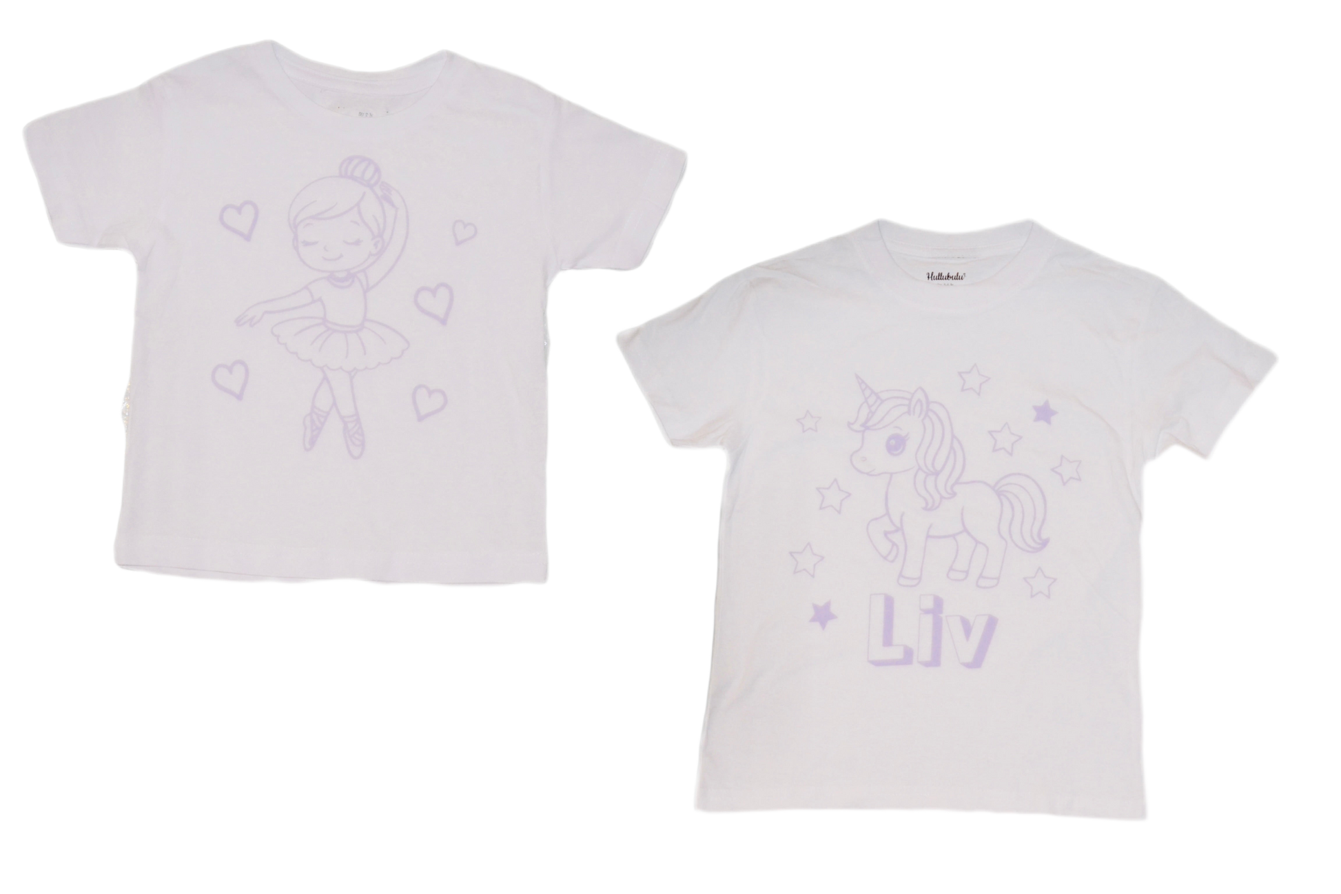 2 stk farvelæg t-shirt med en pakke tusser