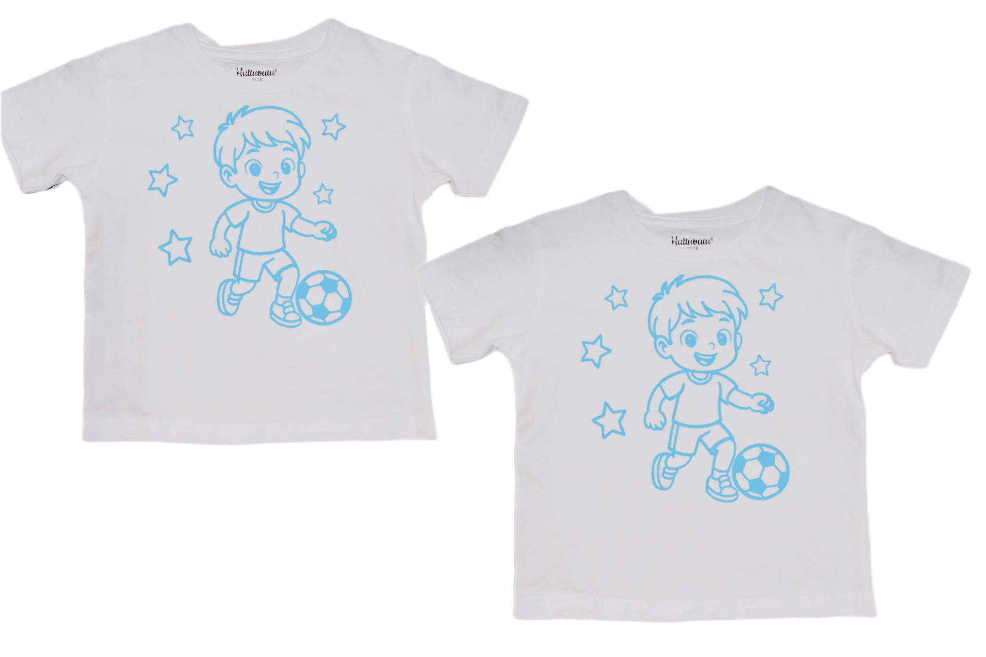 2 stk farvelæg t-shirt med en pakke tusser