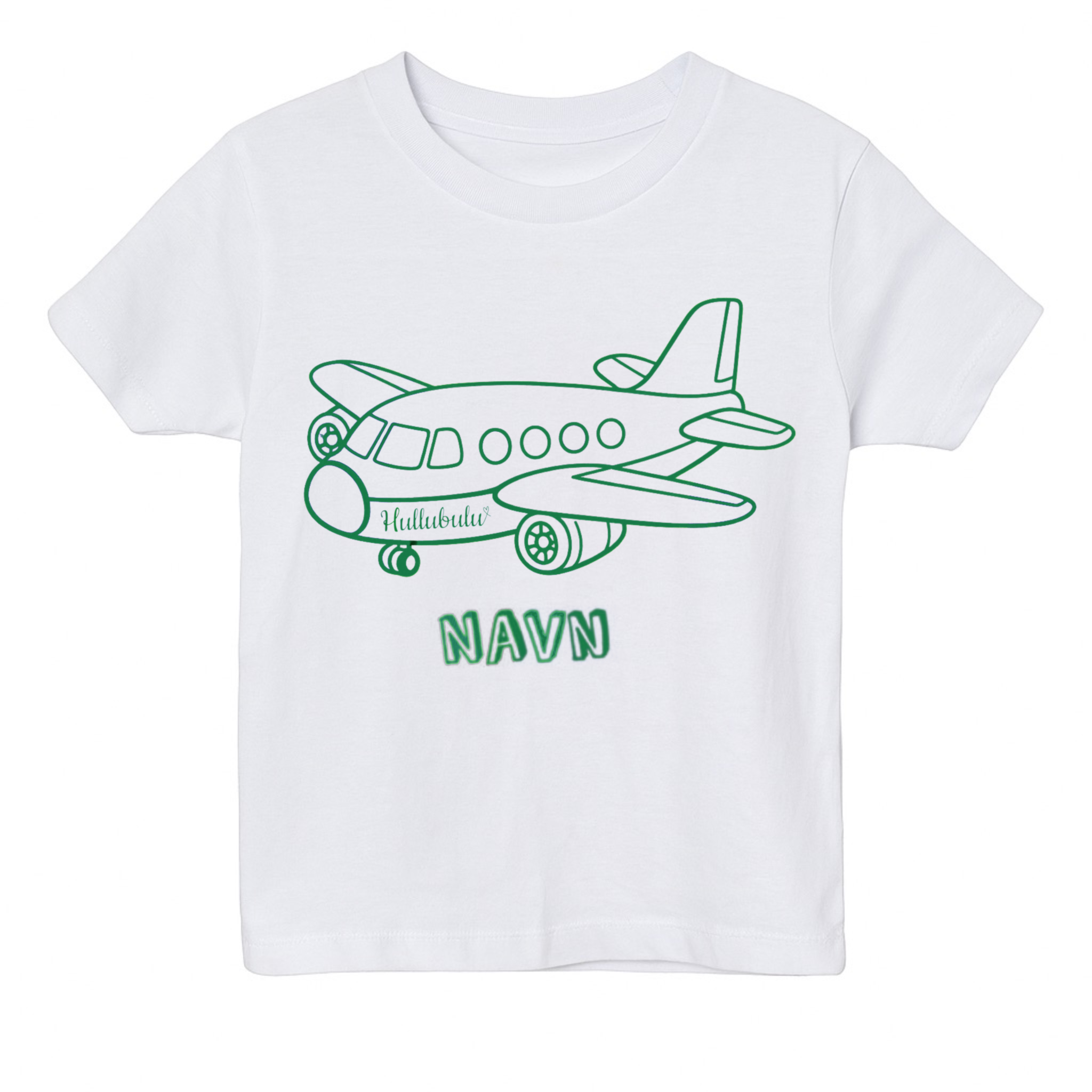 Farvelæg t-shirt - Flyvemaskine (inkl. tusser)