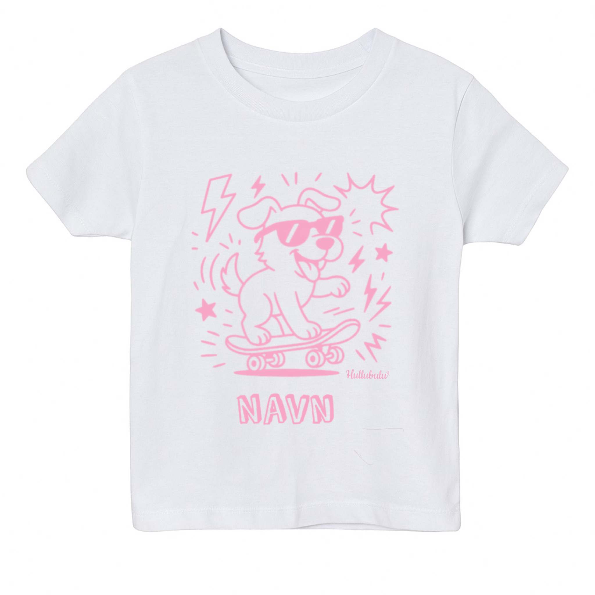 Farvelæg t-shirt - Hund på skateboard (inkl. tusser)