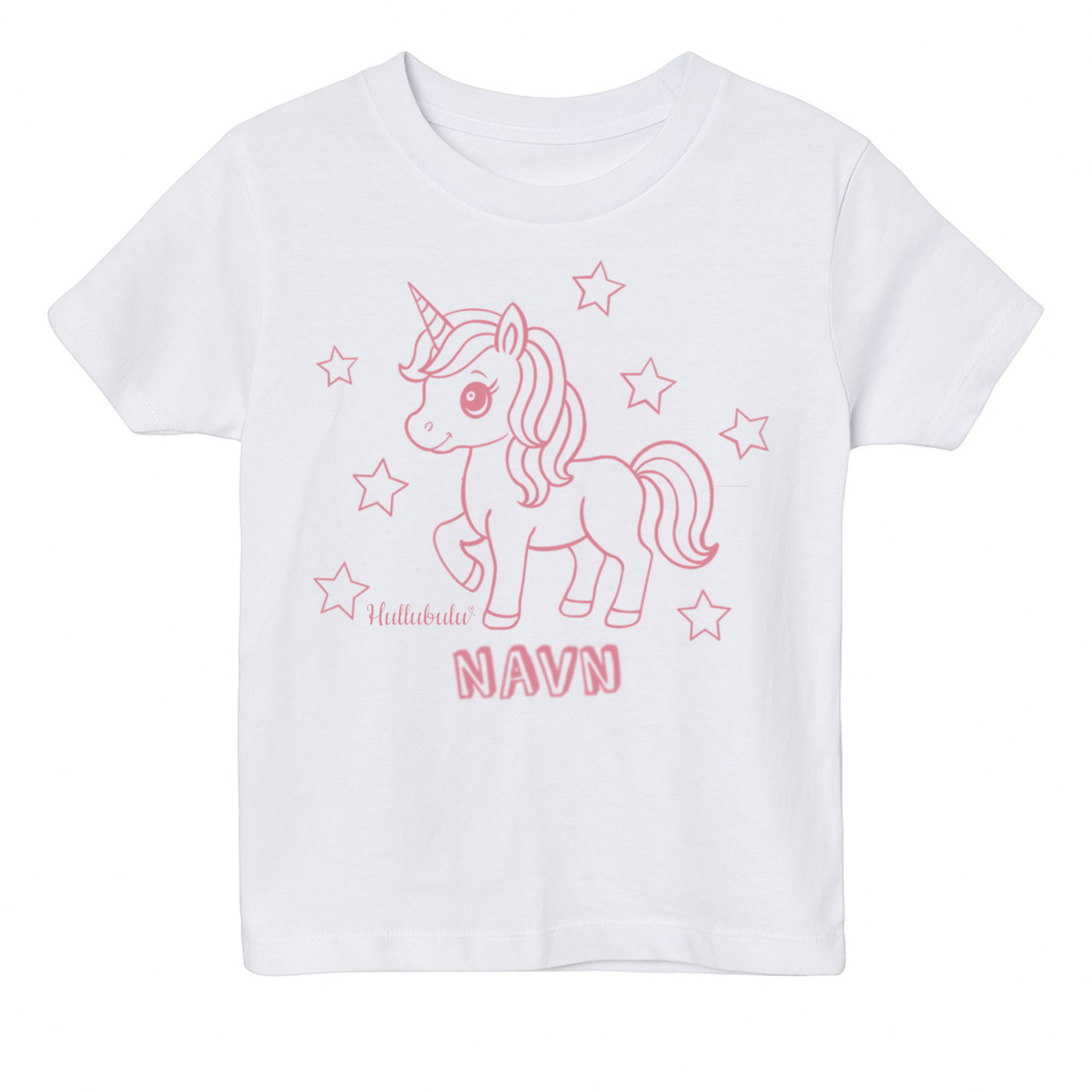 Farvelæg t-shirt - Enhjørning med stjerner (inkl. tusser)