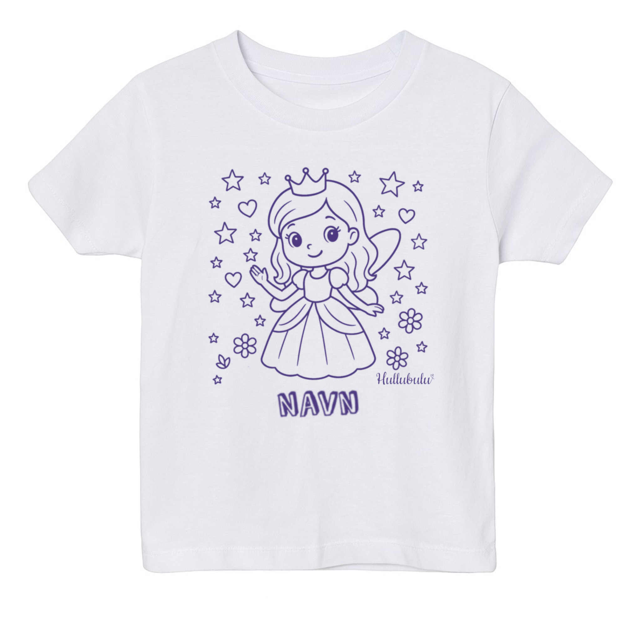 Farvelæg t-shirt - Fe prinsesse (inkl. tusser)
