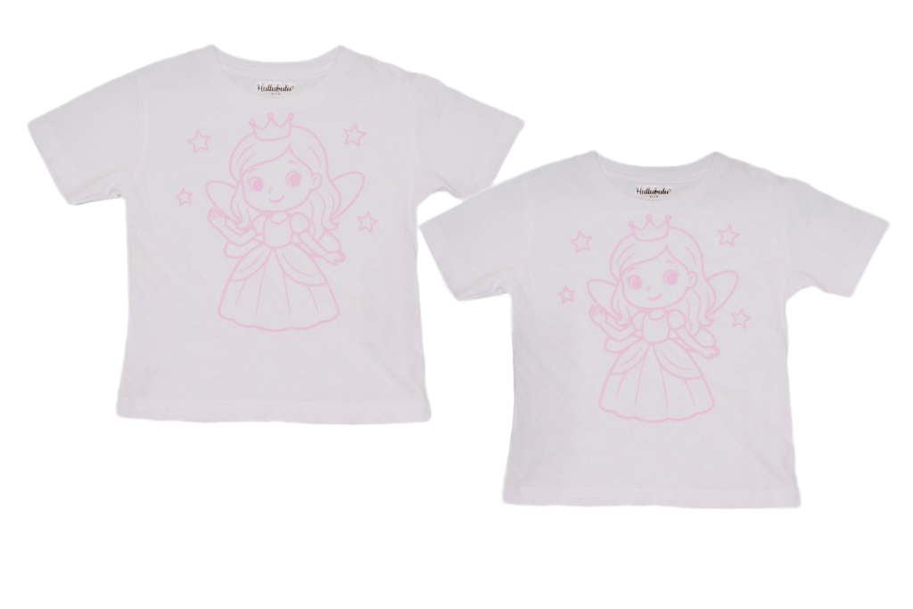 2 stk farvelæg t-shirt med en pakke tusser