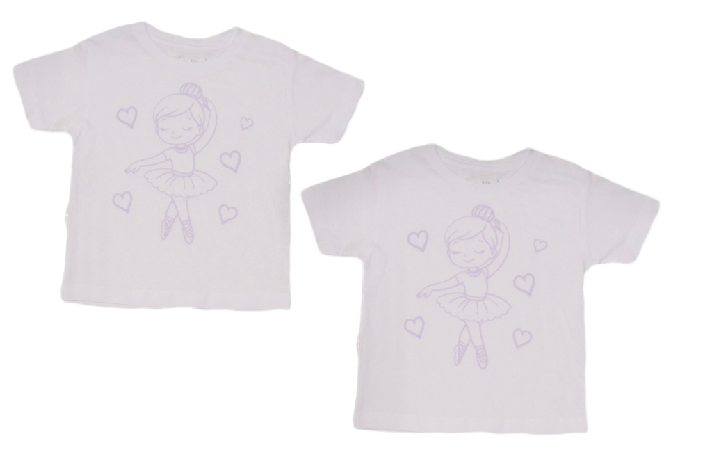 2 stk farvelæg t-shirt med en pakke tusser