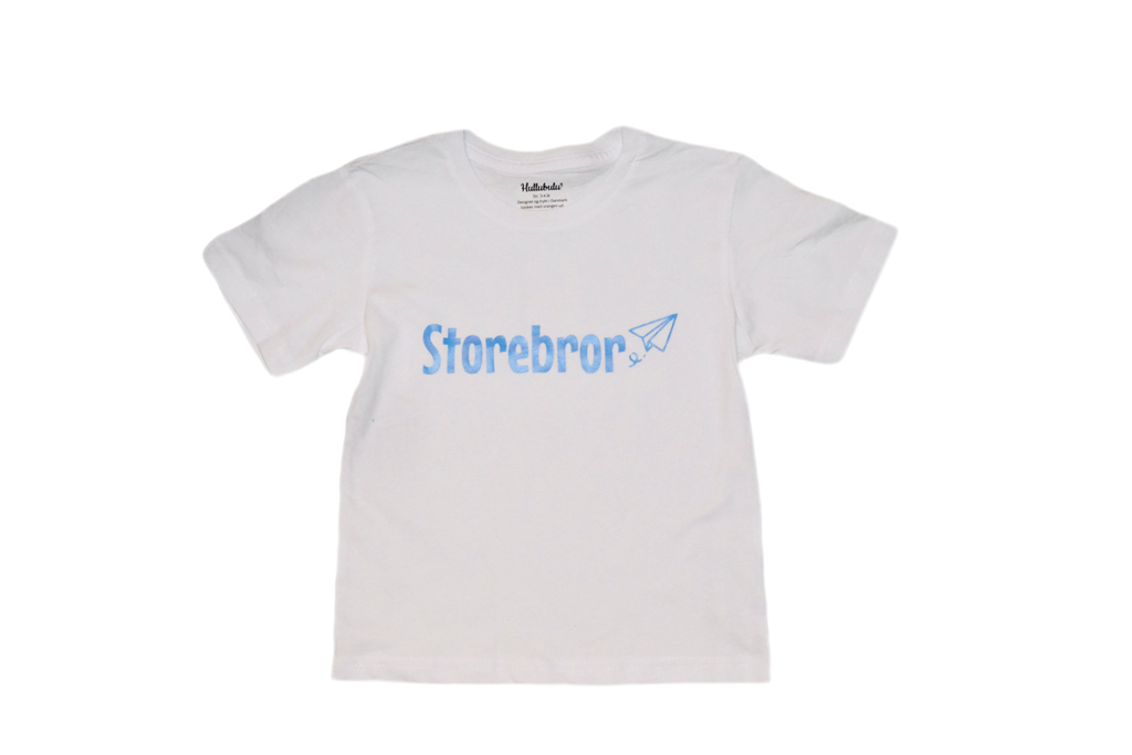 Storesøster el. Storebror hvid t-shirt