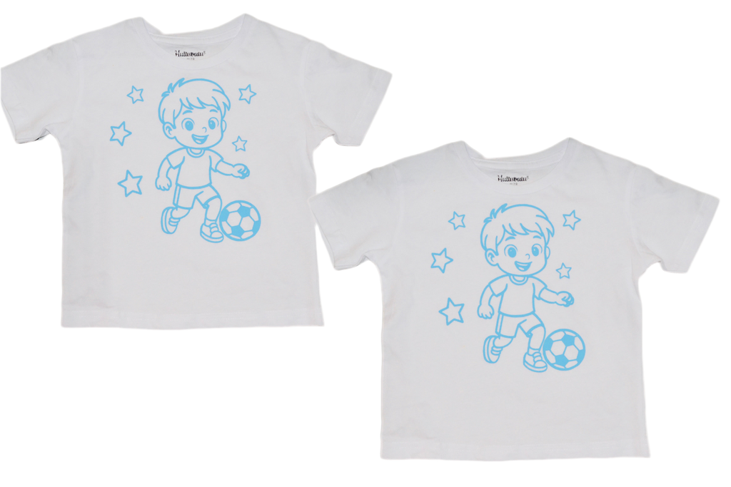 2 stk farvelæg t-shirt med en pakke tusser