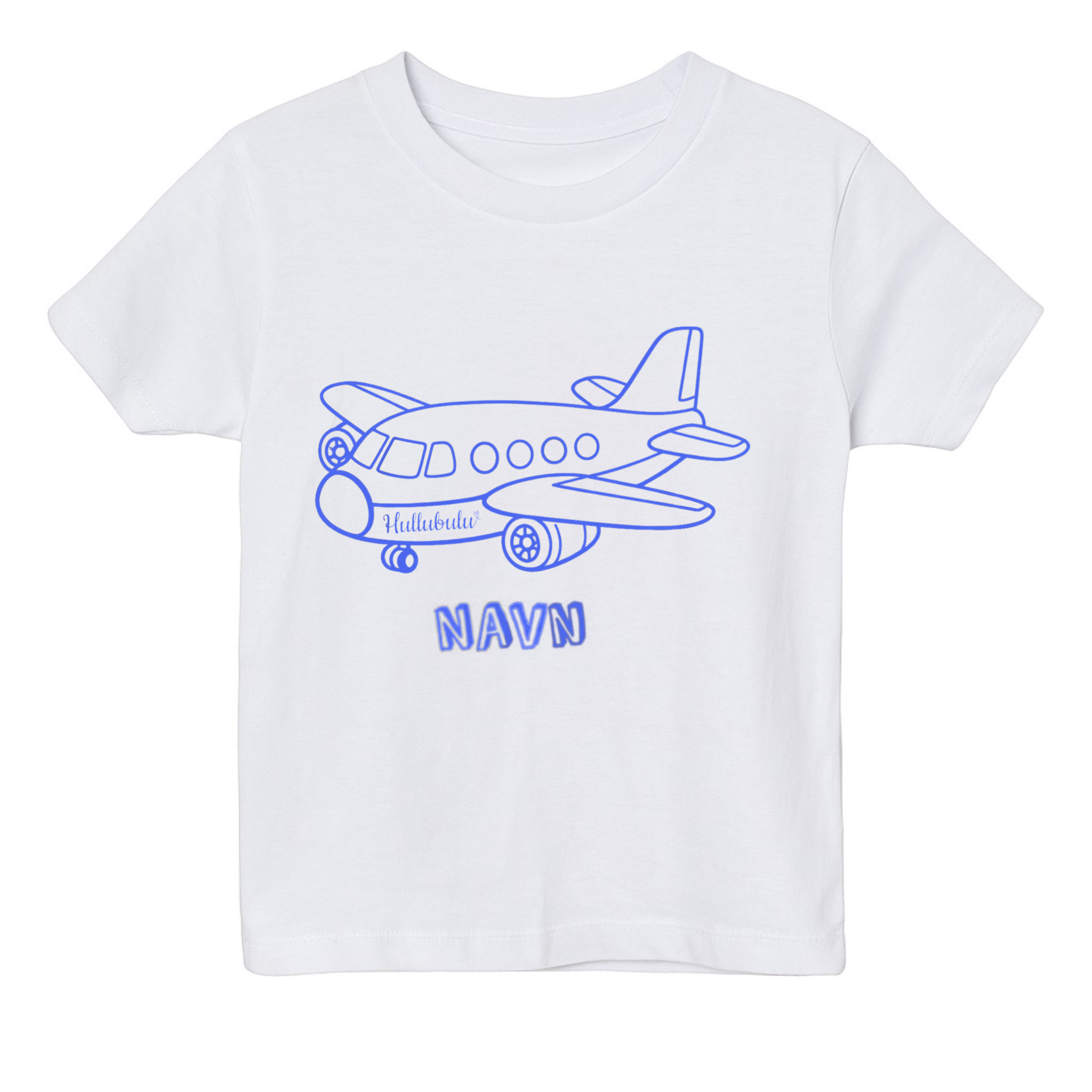 Farvelæg t-shirt - Flyvemaskine (inkl. tusser)