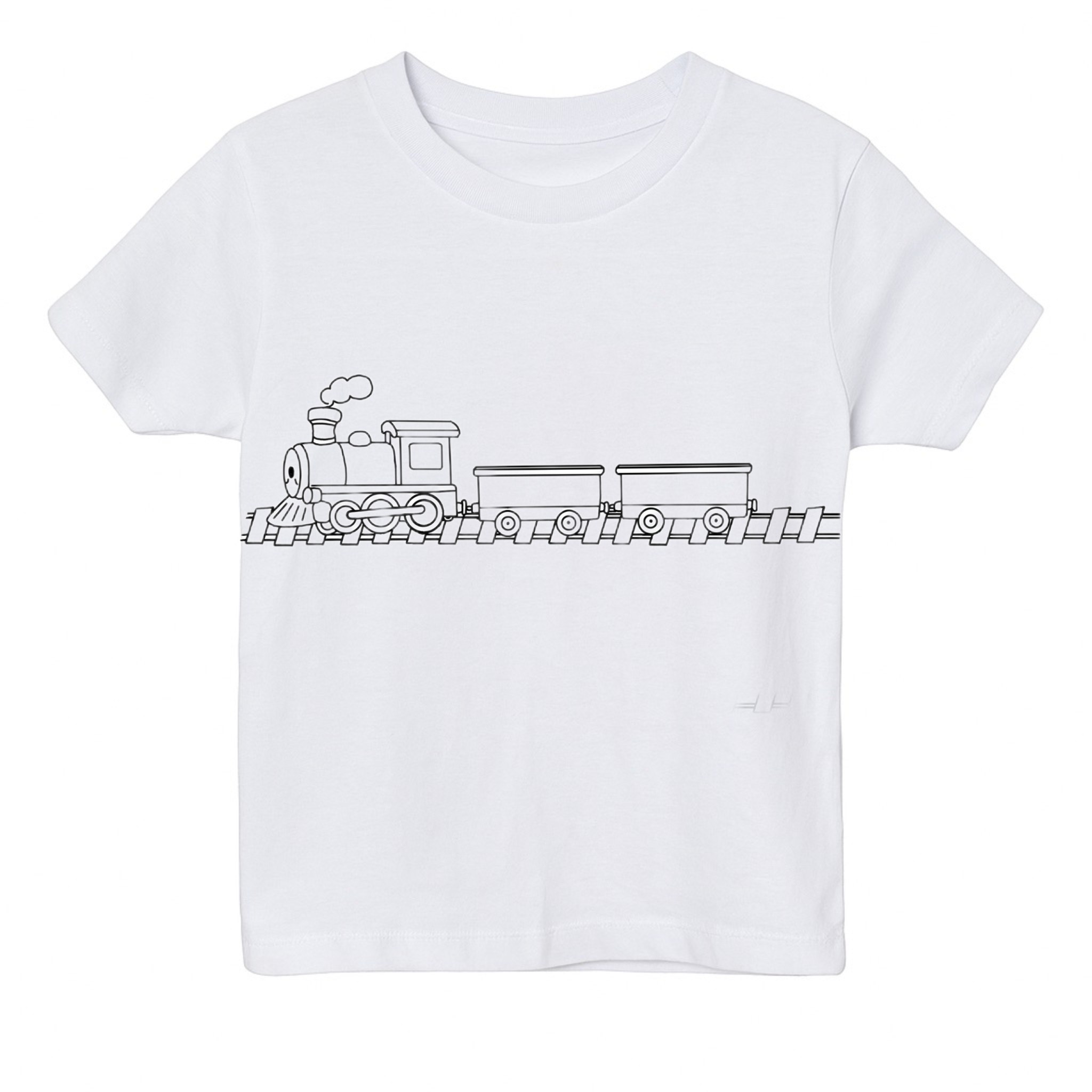 Farvelæg t-shirt - tog (inkl. tusser)