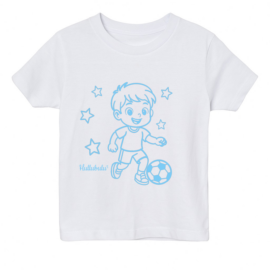 Farvelæg t-shirt - Fodbold dreng (inkl. tusser)